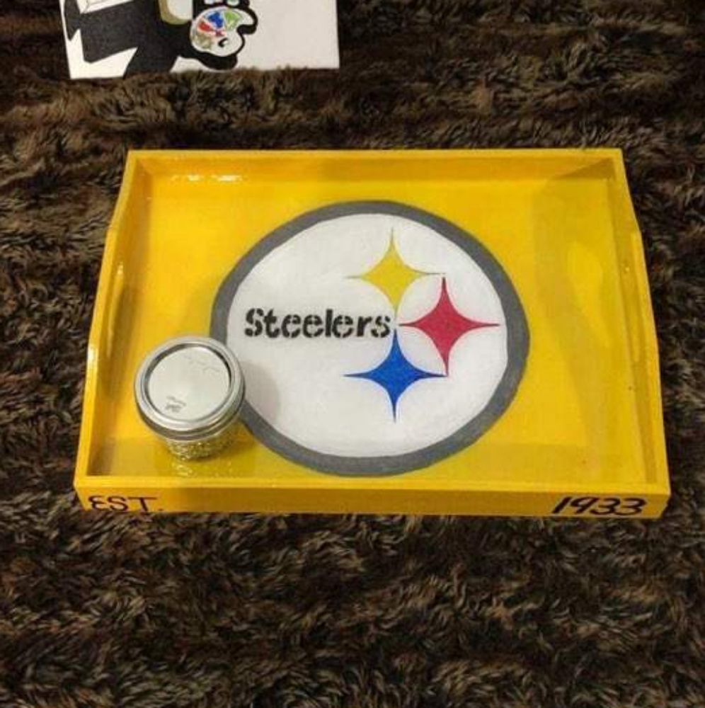 Custom made Steelers tray